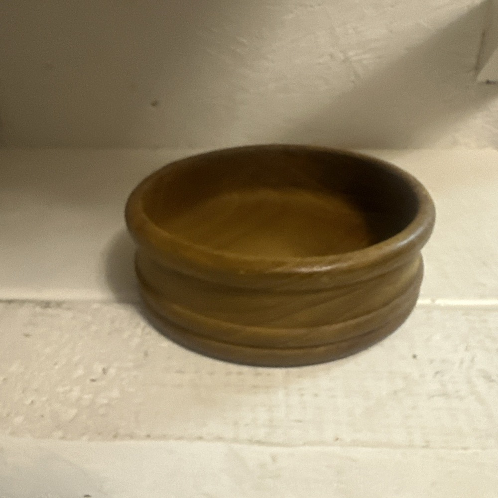 Vtg NOS 7pc Himark Teak Wood Gourmet Salad Bowl Set 1 Lg 4 Sm.Bowl & Servers - Picture 16 of 16